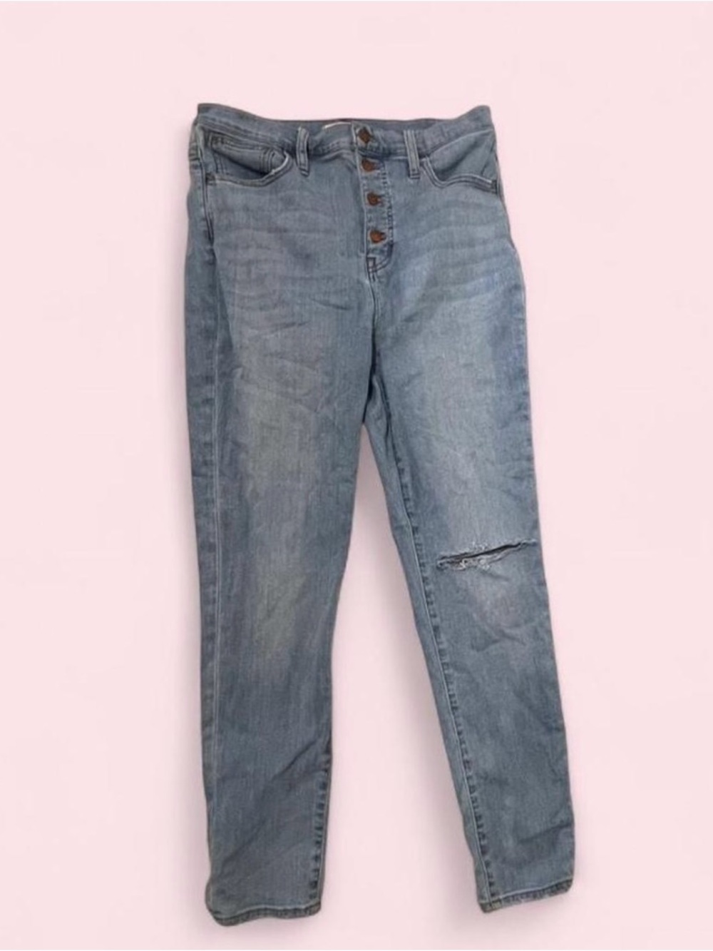 Madewell High-Rise Button-Fly Jeans - Faded Blue